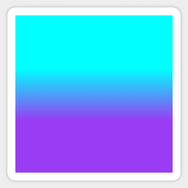 Purple Neon and Aqua Blue Ombre Shade Color Fade Sticker by podartist
